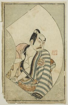 The Actor Nakajima Mioemon II, from "A Picture Book of Stage Fans (Ehon butai ogi)", 1770. Creator: Ippitsusai Buncho.