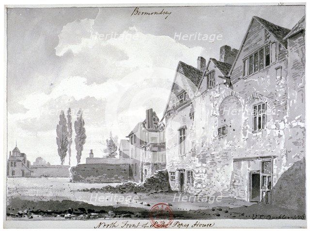North front of Bermondsey House, London, 1816. Artist: John Chessell Buckler