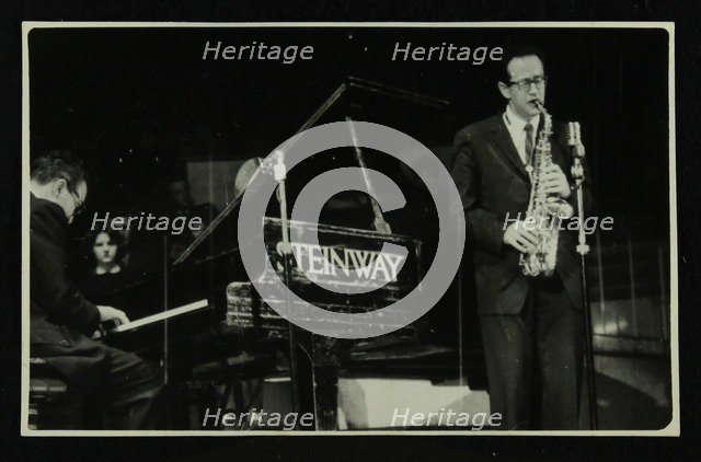 The Dave Brubeck Quartet in concert at Colston Hall, Bristol, 1958. Artist: Denis Williams