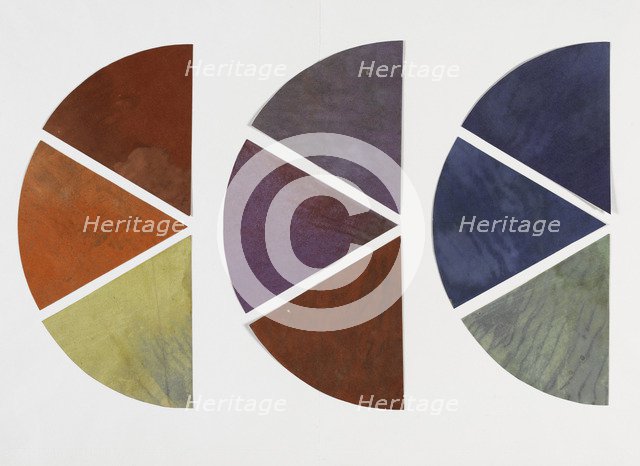 Neuf éléments de cercle chromatique, 1922-1933.