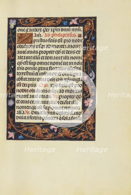 Decorated Text Page; Spinola Hours, about 1510-1520. Creator: Unknown.
