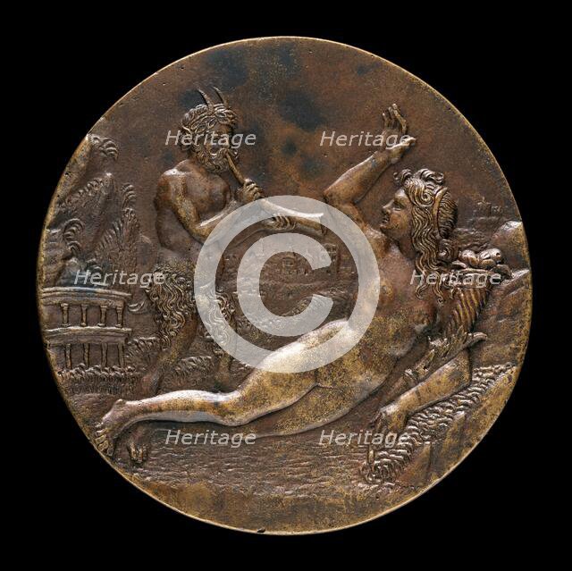 Abundance and a Satyr [obverse], 1505 or after. Creator: Pseudo Antonio da Brescia.