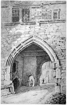 View of King John's Gate in the Abbey of St Saviour, Bermondsey, London, 1807.                       Artist: George Shepherd
