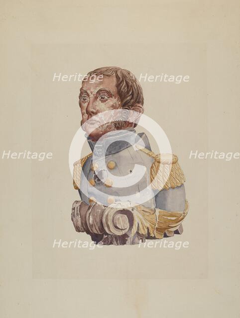 Half Length Figurehead, c. 1938. Creator: Rosamond P Gray.