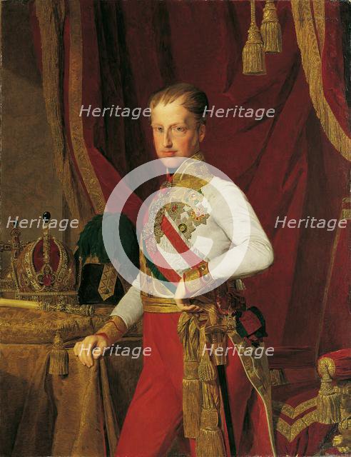 Portrait of Emperor Ferdinand I of Austria (1793-1875), 1839. Creator: Waldmüller, Ferdinand Georg (1793-1865).