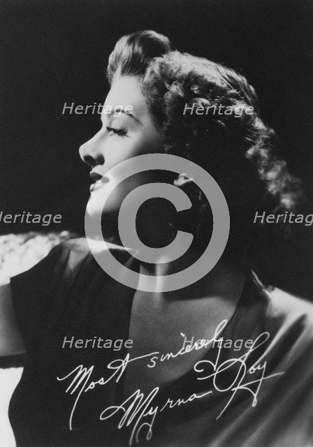 Myrna Loy (1905-1993), American actress, c1930s. Artist: Unknown