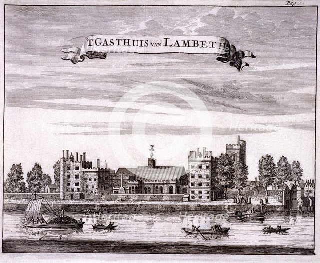 Lambeth Palace, London, c1680. Artist: Anon