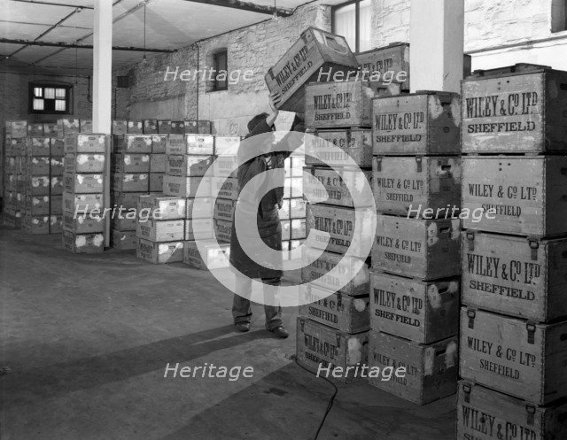 Whisky blending at Wiley & Co, Sheffield, South Yorkshire, 1960.  Artist: Michael Walters