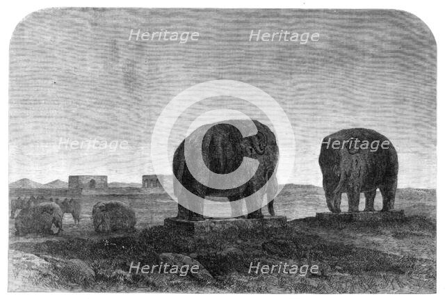 Views in China: tombs of the Emperors of the Ming Dynasty, at Nankin, 1864. Creator: Mason Jackson.