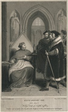 'King Henry VIII. Act 3. Scene 2. Wolsey, Duke of Norfolk, Suffolk & c', 1796.  Artist: WC Wilson.