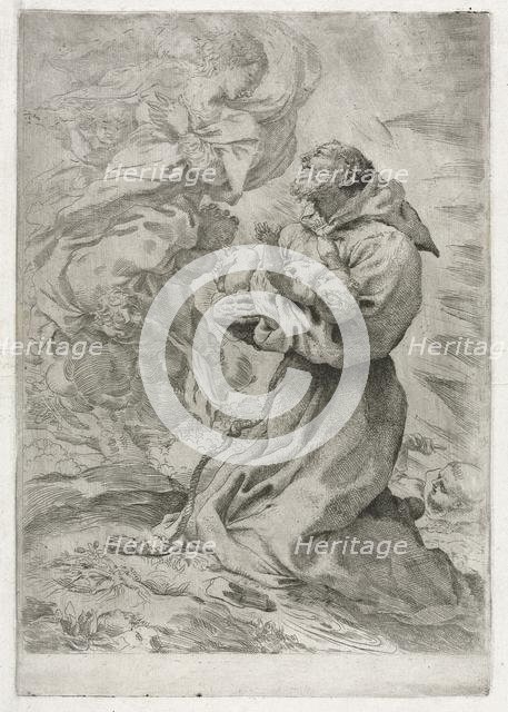 The Vision of St. Francis of Assisi, 1590. Creator: Pietro Faccini (Italian, 1562-1602).