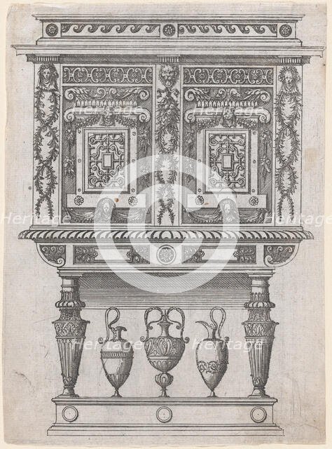 Furniture Design, 1565-70. Creator: Jacques Androuet Du Cerceau.