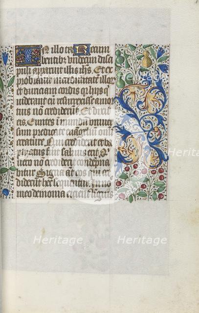 Book of Hours (Use of Rouen): fol. 18r, c. 1470. Creator: Master of the Geneva Latini (French, active Rouen, 1460-80).