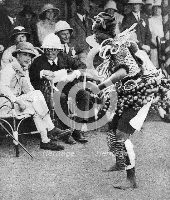 The Prince of Wales watching a traditional dance, Freetown, Sierra Leone, 1925. Artist: Unknown