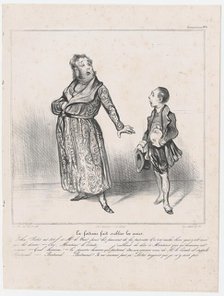Plate 31: La fortune fait oublier les amis, 1838.  Creator: Honore Daumier.