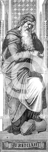 Figures prepared by Baron von Hess for a painted window in Glasgow Cathedral: Jeremiah, 1862. Creator: Unknown.
