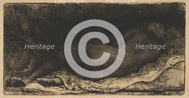 Reclining Female Nude, 1658. Creator: Rembrandt Harmensz van Rijn.