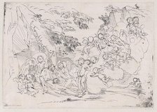 The death of Saint Pellegrino surrounded by many putti, 1700-1800. Creator: Anon.