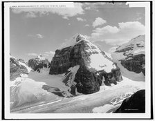 Victoria Glacier with Mt. Lefroy and the Mitre, Alberta, c1902. Creator: Unknown.