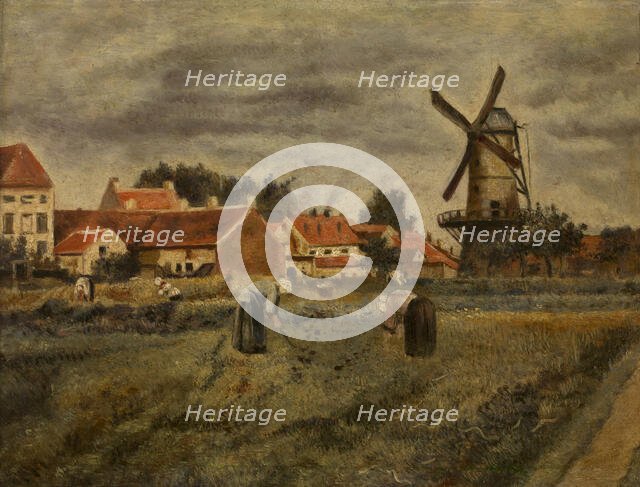 Harvesting Potatoes, 1875. Creator: Henri Jean Augustin de Braekeleer.