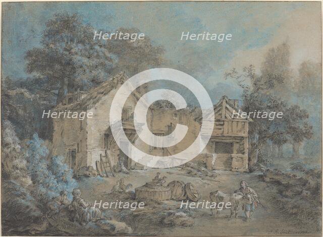 Farm Scene, 1779. Creator: Jean Baptiste Marie Huet.