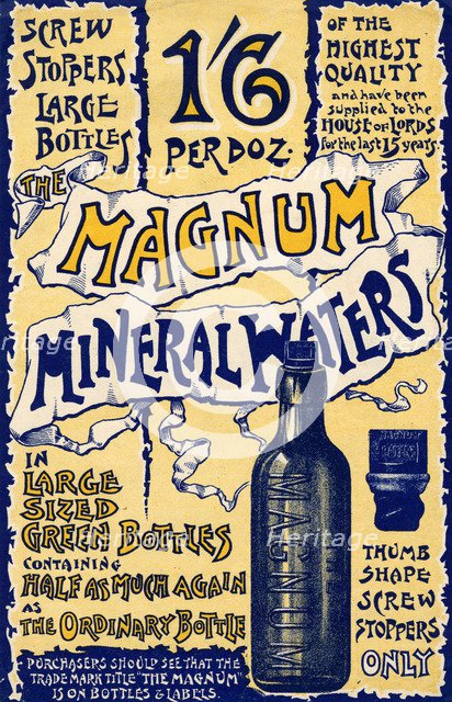 Magnum Mineral Waters, 1900. Artist: Unknown