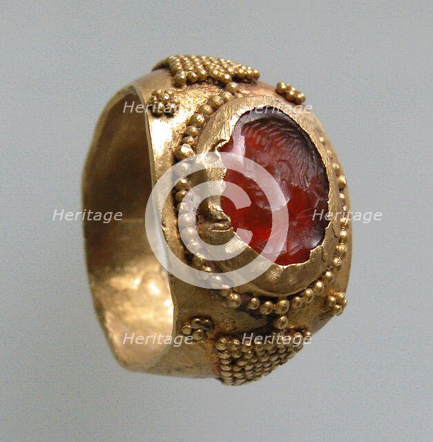 Finger Ring, Frankish, 6th-7th century. Creator: Unknown.