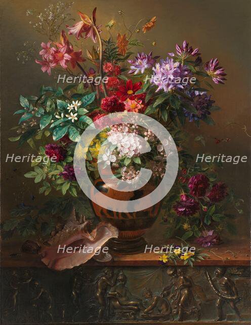 Still Life with Flowers in a Greek Vase: Allegory of Spring, 1817. Creator: Georgius Jacobus Johannes van Os.