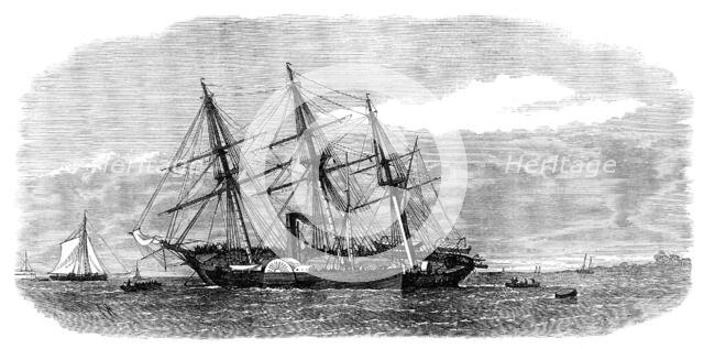 H.M.S. Racer aground on Ryde Sands, 1871. Creator: Unknown.