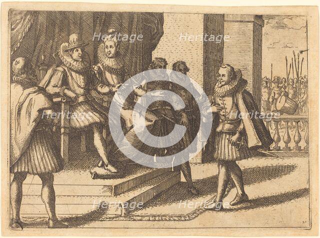 King and Queen in Consultation about the Turks, 1612. Creator: Jacques Callot.