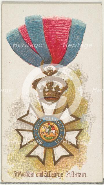 St. Michael and St. George, Great Britain, from the World's Decorations series (N30) for A..., 1890. Creator: Allen & Ginter.