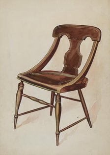 Chair (painted), c. 1937. Creator: Lillian Causey.