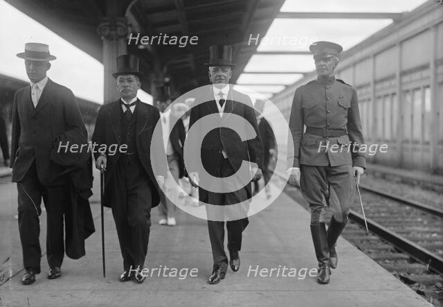 Japanese Mission To U.S. - Ishii, Lansing, Harts, 1917. Creator: Harris & Ewing.