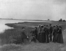 Hampton Institute, Hampton, Va., ca. 1898 - field trip to marsh - studying soil...1899 or 1900. Creator: Frances Benjamin Johnston.