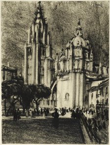 The Cathedral, Toledo, c. 1903. Creator: Joseph J Pennell.