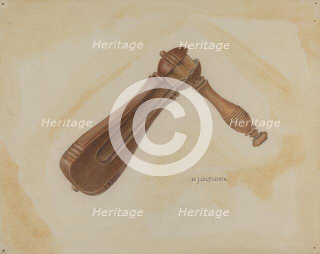 Watchman's Rattle, 1938. Creator: E. J. Gilsleider.