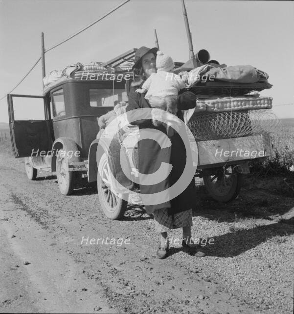 Missouri family...seven months from the drought area, 1937. Creator: Dorothea Lange.