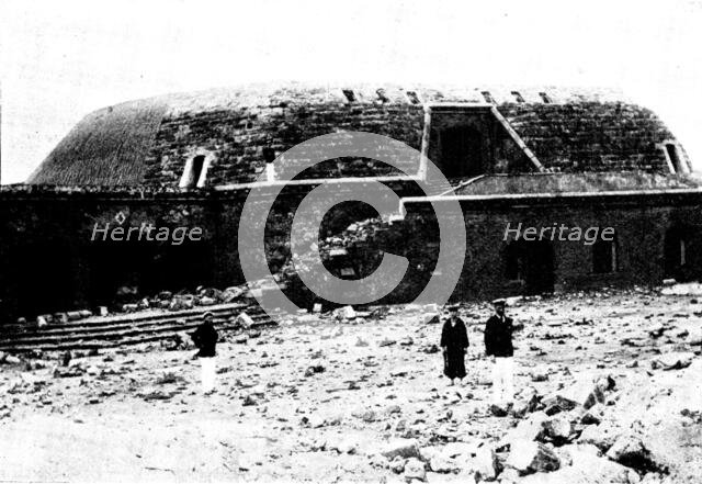 The Chinese Question:...Fort on Itan Island, after Admiral Ting's last stand...in 1895, (1898). Creator: James Fuller.