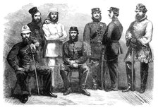 Police guard of the British Legation at Pekin, 1864. Creator: Frederick John Skill.