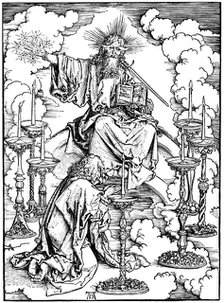 St John's Vision of Christ and the Seven Candlesticks (From The Apocalypse), c. 1497. Artist: Dürer, Albrecht (1471-1528)