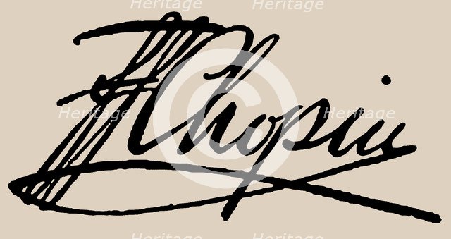 Signature of Frédéric Chopin.