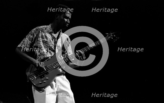 Alphonso Johnson, JVC Capital JF, Royal Festival Hall, London, July 1988.  Artist: Brian O'Connor.
