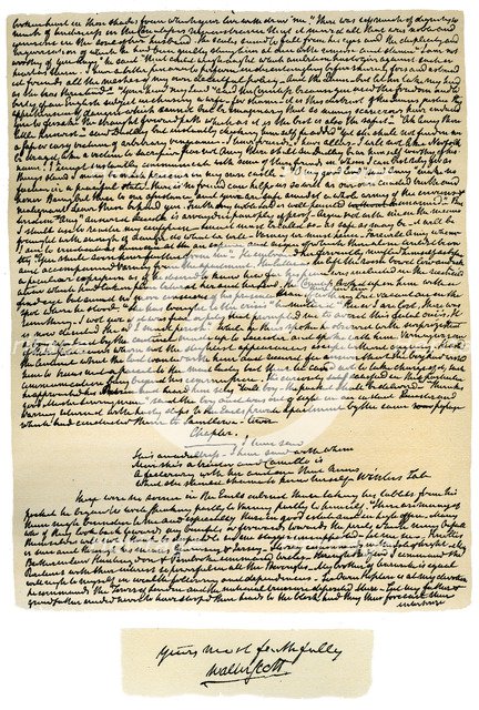 Manuscript of Kenilworth, first published in 1821.Artist: Sir Walter Scott