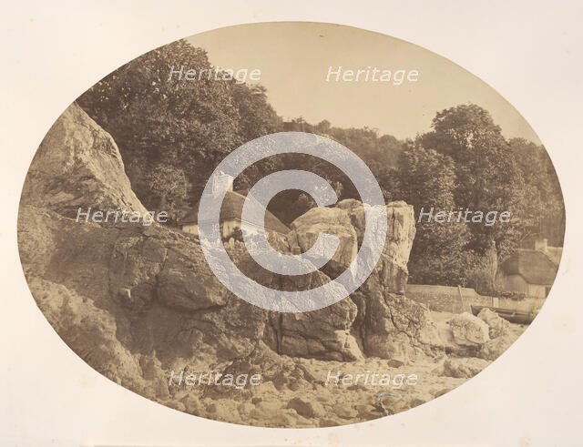 Babbicombe, from the Beach, 1857. Creator: Alfred Batson.