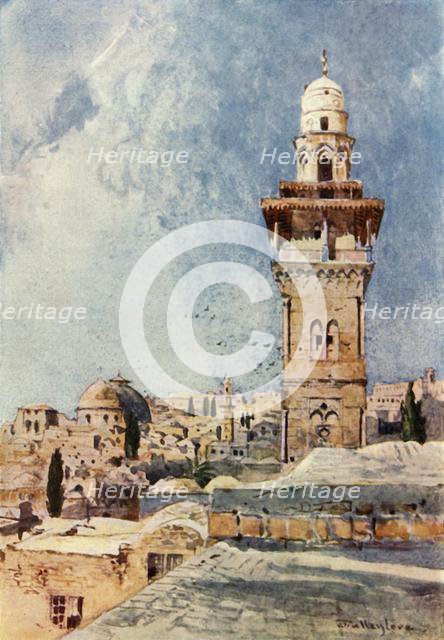 'A Minaret in the North-Western Corner of the Temple Area', 1902. Creator: John Fulleylove.