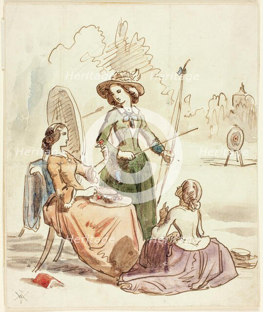 Ladies at Archery, n.d. Creator: William McTaggart.