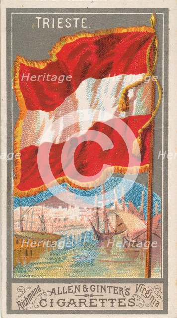 Trieste, from the City Flags series (N6) for Allen & Ginter Cigarettes Brands, 1887. Creator: Allen & Ginter.