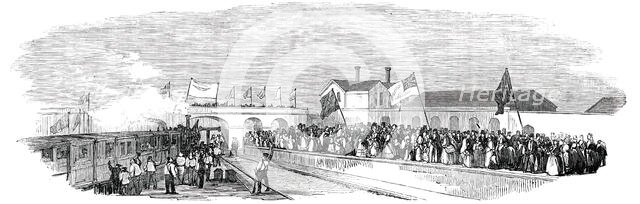 The Station at Huntingdon, 1850. Creator: Unknown.