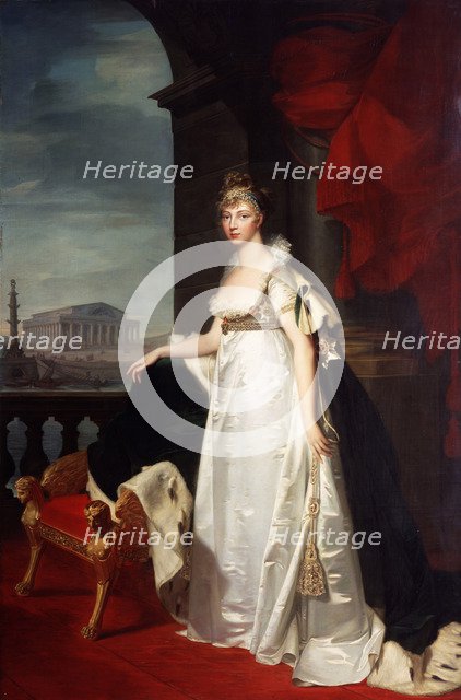 'Portrait of Empress Elizabeth Alexeievna', 1805. Artist: Jean Laurent Monnier