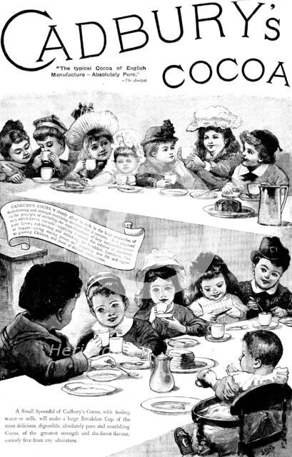 Advertisement for Cadbury's Cocoa, 1895. Creator: Unknown.